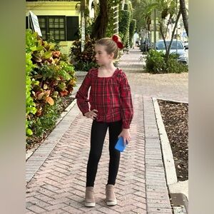 J. Crew Red Plaid Shirt for Girl Christmas Theme